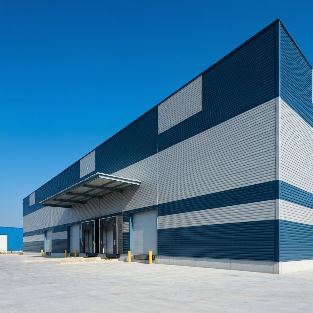 Farmland Green Auto Bricks steel building project